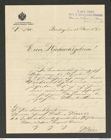 k.k. naturhistorisches Hofmuseum, Intendanzakten 1885-1896 (Hauer), Aktenzahl Z.v.0375/1891, Seite 1